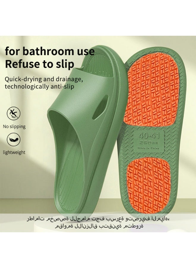 GUOLUOFEI Non Slip Shower Shoes, Lightweight Indoor House Slides Bathroom Shower Sandals Slippers for Women and Men - Image 1